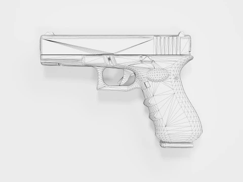 Pistola Glock 17 OD verde Modello 3D