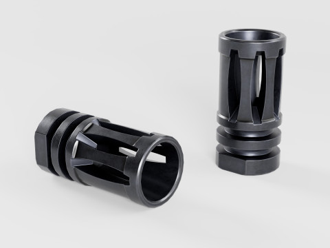 A2 Birdcage Flash Hider 556 - 223 Modelo 3D