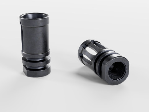 A2 Birdcage Flash Hider 556 - 223 Modelo 3D