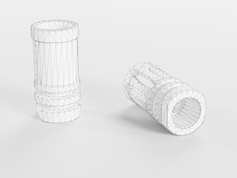 A2 Birdcage Flash Hider 556 - 223 Modelo 3D
