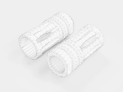 A2 Birdcage Flash Hider 556 - 223 3D Model