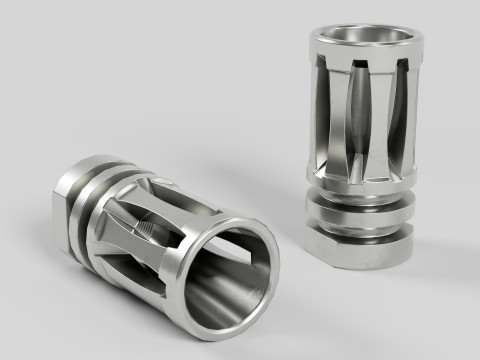 A2 Birdcage Flash Hider 556 - 223 Modelo 3D
