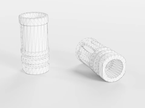 A2 Birdcage Flash Hider 556 - 223 3D Model