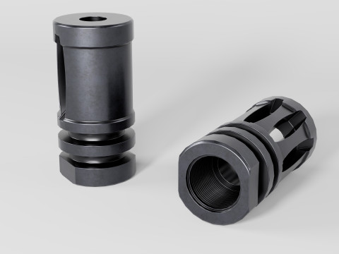 A2 Muzzle Brake 556 - 223 3D Модель