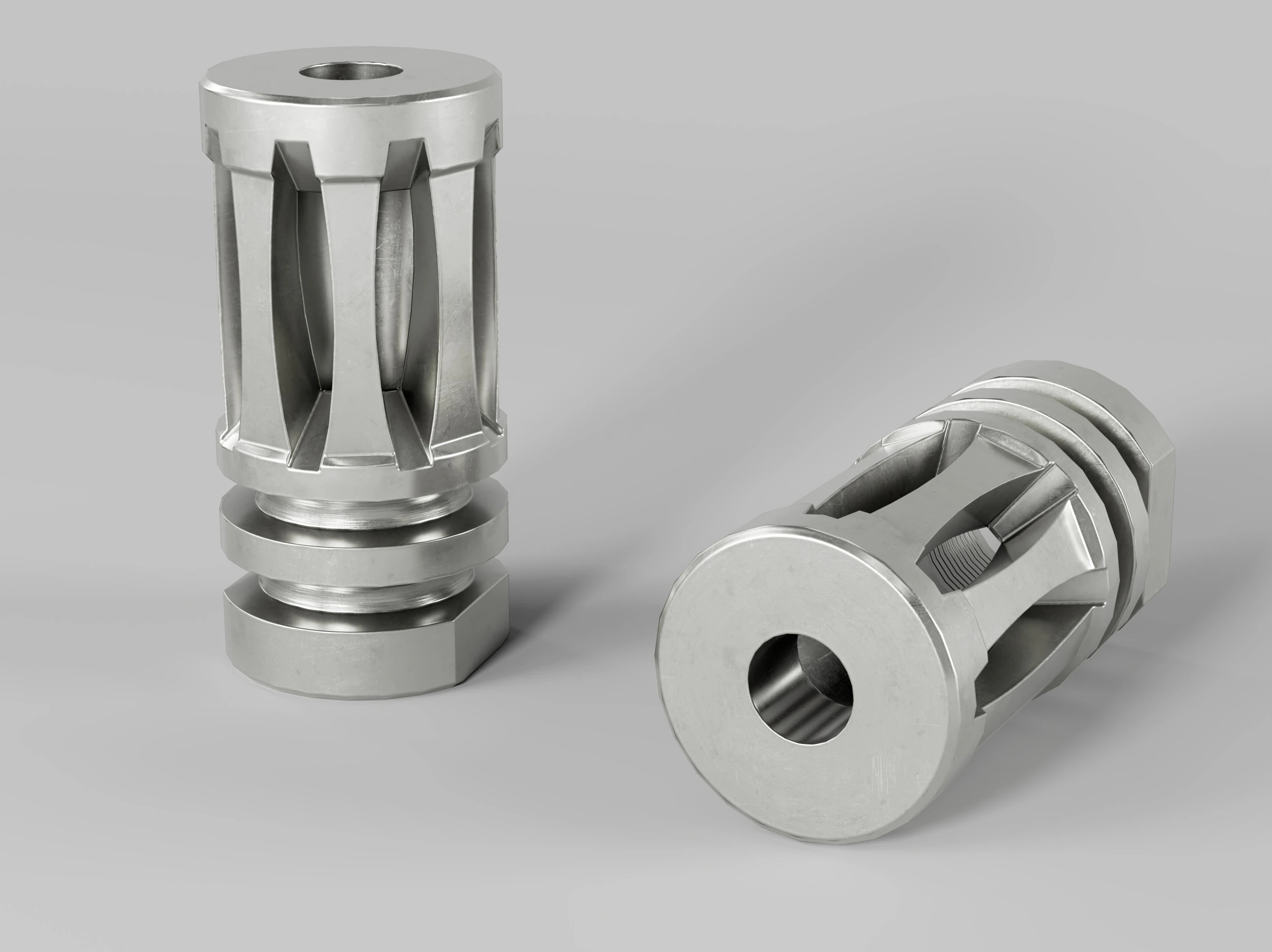A2 Muzzle Brake 556 - 223 3D Model .c4d .max .obj .3ds .fbx .stl .blend
