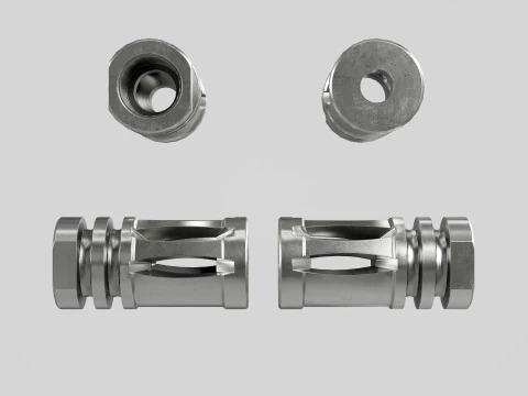 A2 Muzzle Brake 556 - 223 3D Model