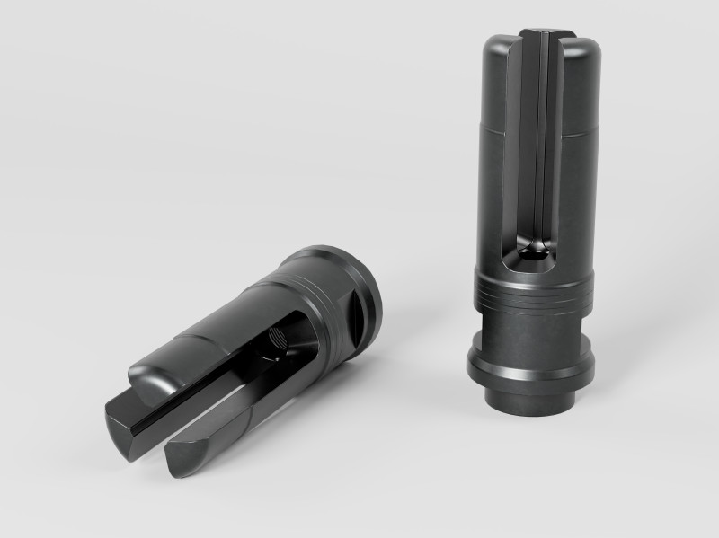 SOCOM 3 Prong Flash Hider 3D मॉडल .c4d .max .obj .3ds .fbx .stl .blend