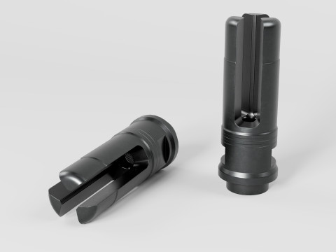 SOCOM 3 Prong Flash Hider 3D 模型