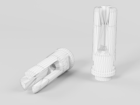 SOCOM 3 Prong Flash Hider 3D मॉडल