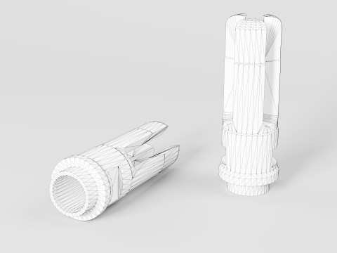 SOCOM 3 Prong Flash Hider 3D मॉडल