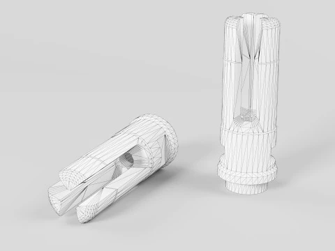 SOCOM 3 pinos Flash Hider Modelo 3D