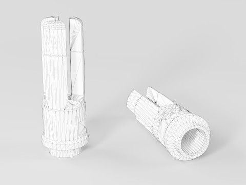 WARCOMP Flash Hider 3D मॉडल