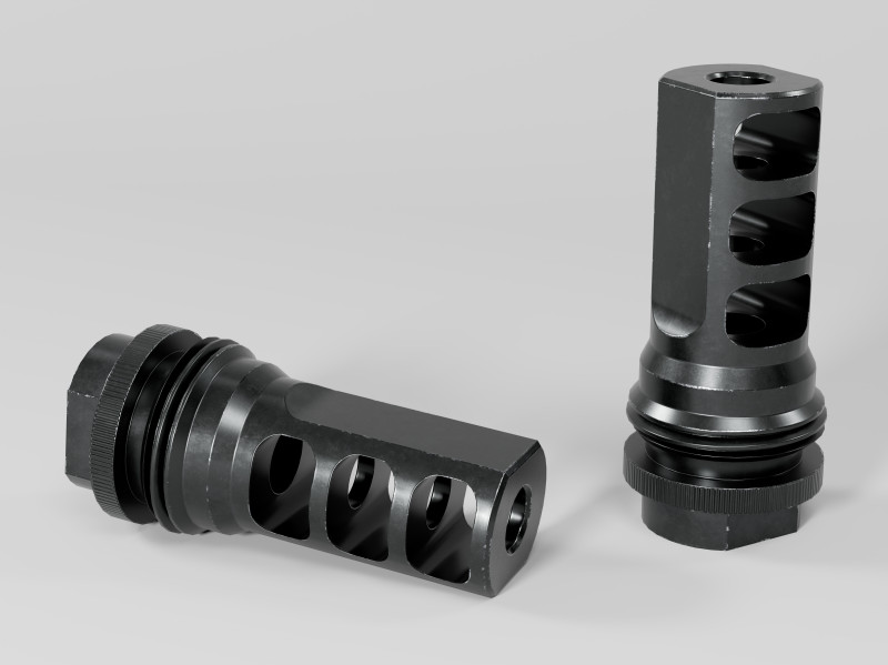 SilencerCo ASR Muzzle Brake 3D 모델 .c4d .max .obj .3ds .fbx .stl .blend