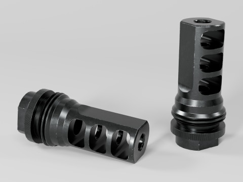 SilencerCo ASR Muzzle Brake 3D Model