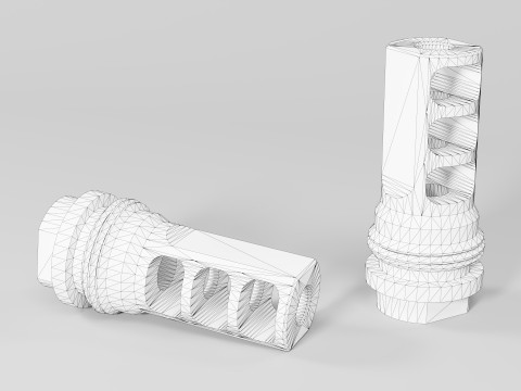 SilencerCo ASR Muzzle Brake 3D 모델