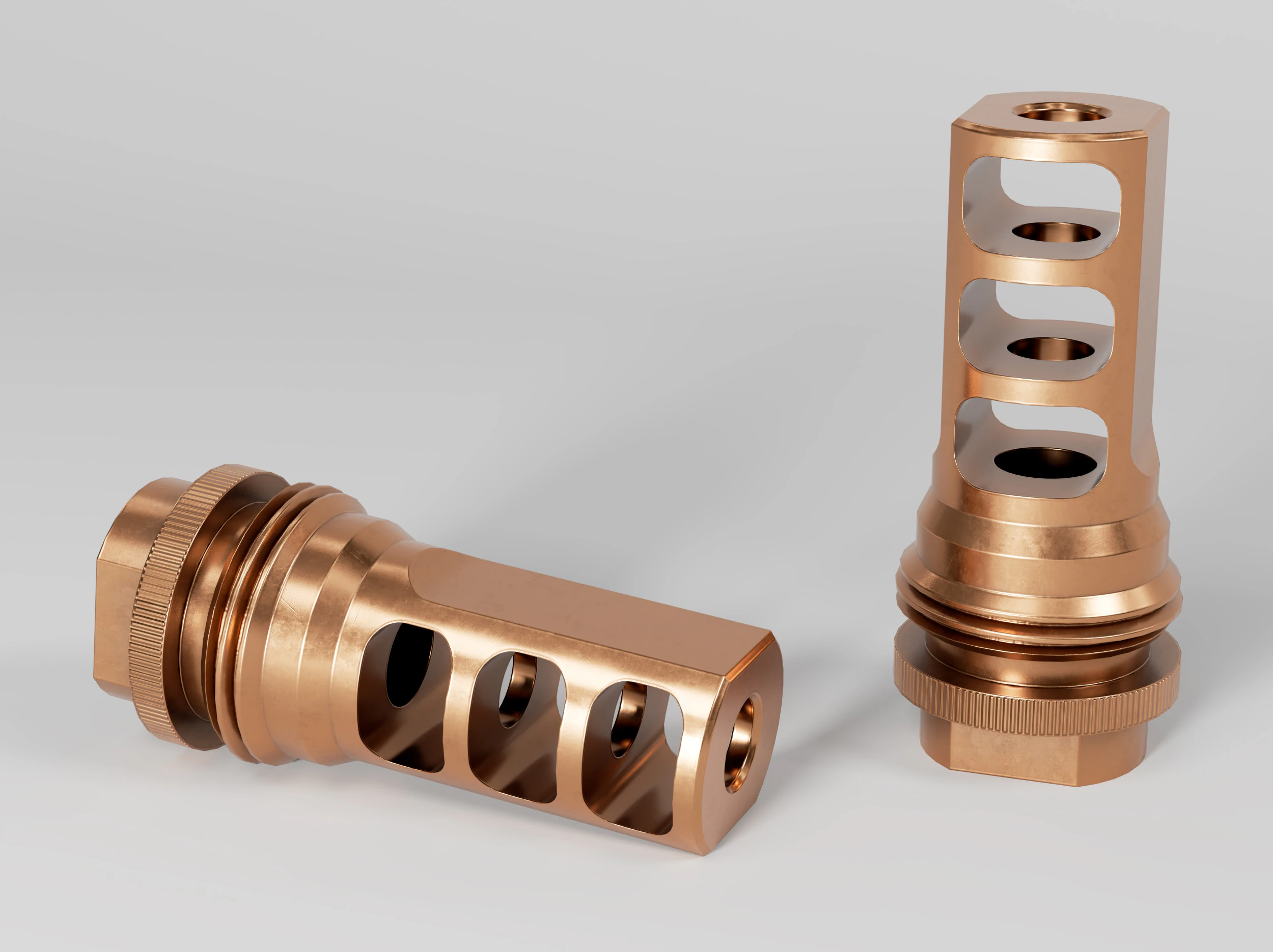 SilencerCo ASR Muzzle Brake Heat Treat 3D Model .c4d .max .obj .3ds .fbx .stl .blend