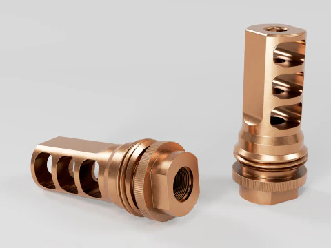 SilencerCo ASR Muzzle Brake Heat Treat 3D Model