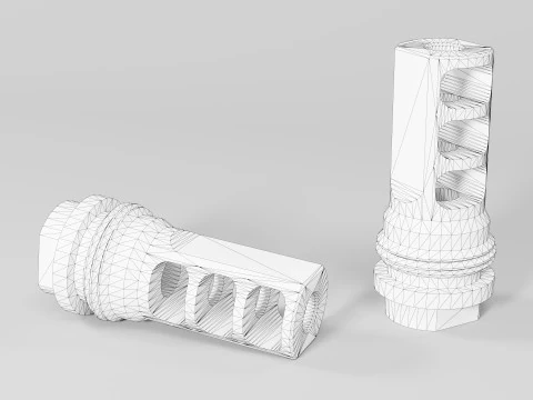 SilencerCo ASR Muzzle Brake Heat Treat 3D Model