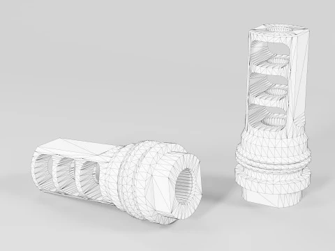 SilencerCo ASR Muzzle Brake Heat Treat 3D Model