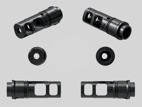 SFMB SOCOM Muzzle Brake Suppressor Adapter Modelo 3D
