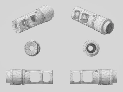SFMB SOCOM Muzzle Brake Suppressor Adapter 3D Model