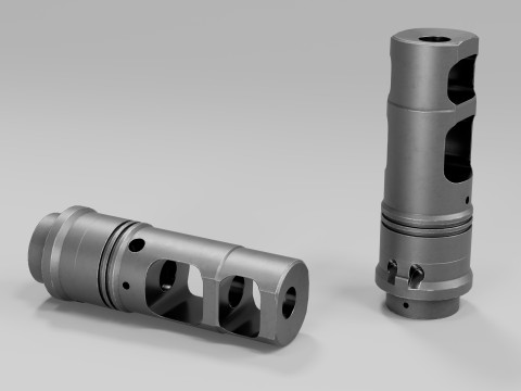 SFMB-338 SOCOM Muzzle Brake Suppressor Adapter 3D Model
