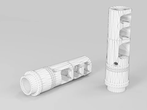 SFMB-338 SOCOM Muzzle Brake Suppressor Adapter 3D Model