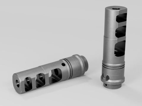 SFMB-338 SOCOM Muzzle Brake Suppressor Adapter Model 3D
