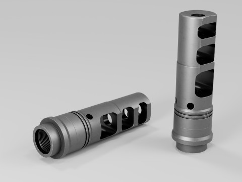 SFMB-338 SOCOM Muzzle Brake Suppressor Adapter 3D मॉडल
