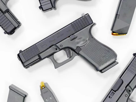 Glock-19 Pistol 3D Model