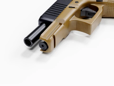 Glock-19 FDE Pistol 3D Model