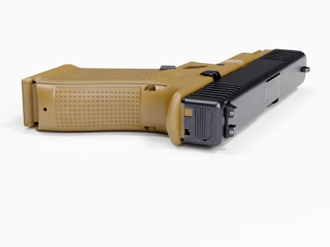 Glock-19 FDE Pistol 3D Model
