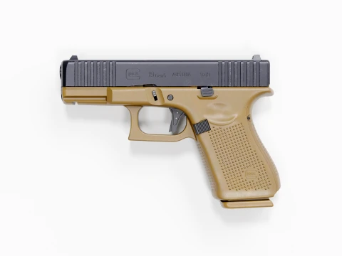 Glock-19 FDE Pistol 3D Model