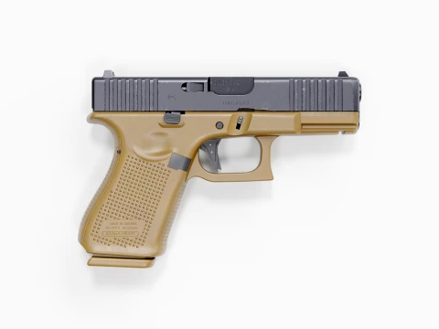 Glock-19 FDE Pistol 3D Model