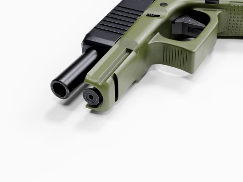 Glock-19 OD Green 3D Model