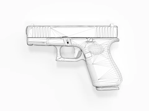 Glock-19 OD Green 3D Model