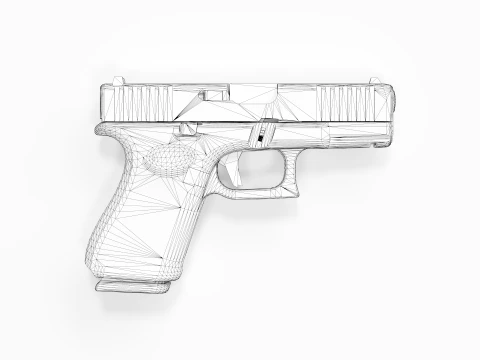 Glock-19 OD Green 3D Model