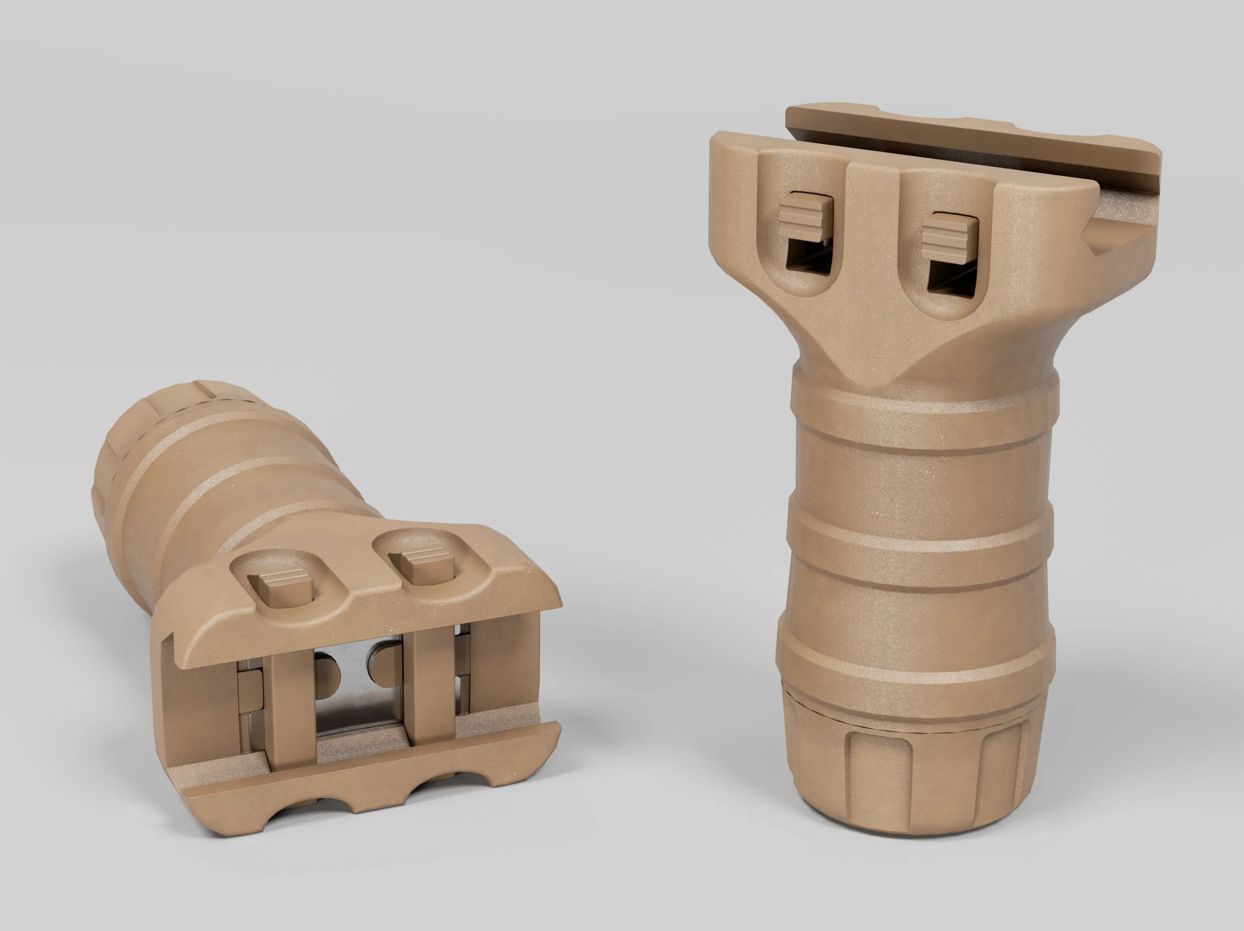 TangoDown Stubby Vertical Fore Grip FDE 3D Model .c4d .max .obj .3ds .fbx .stl .blend 