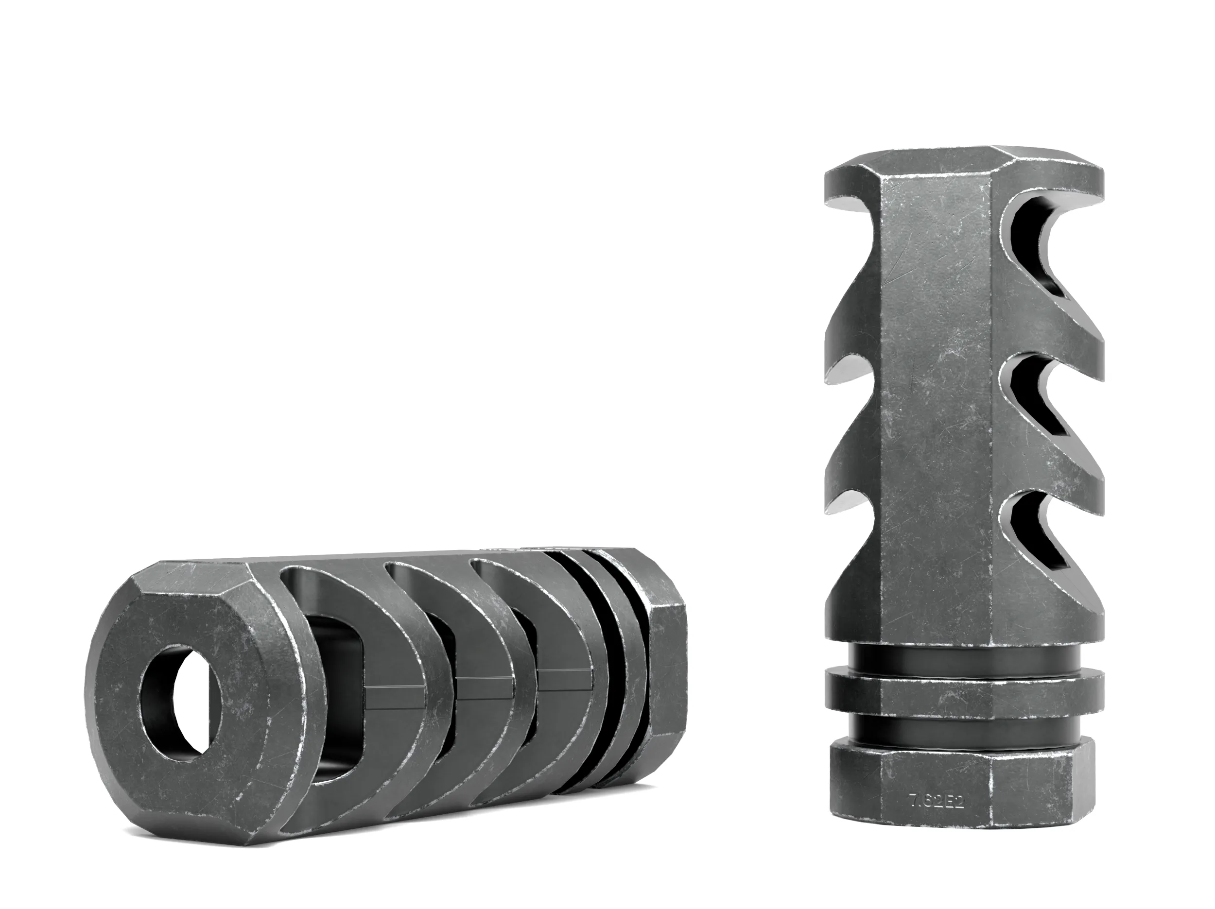 Precision Armament M4-72 Severe-Duty Compensator 3D Model .c4d .max .obj .3ds .fbx .stl .blend 