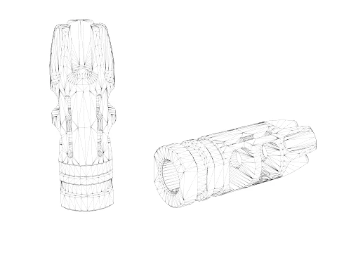 VG6 EPSILON 556 MUZZLE BRAKE 3D Model