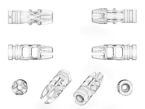 VG6 EPSILON 556 MUZZLE BRAKE 3D Model