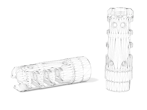 LANTAC Dragon Muzzle Brake 3D Model