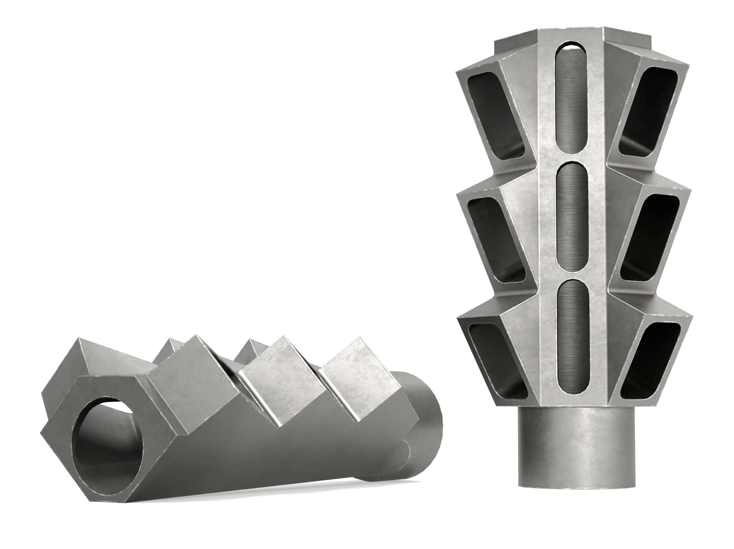 V6 MUZZLE BRAKE 3D Model .c4d .max .obj .3ds .fbx .stl .blend 