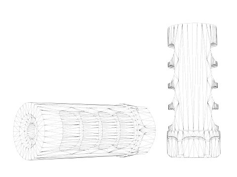 Gen 3 Little Bastard Self Timing Muzzle Brake 3D Model