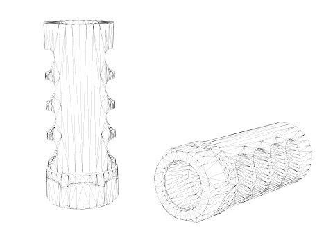 Gen 3 Little Bastard Self Timing Muzzle Brake 3D Model