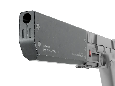 Fischer Development Suppressor for Glock 19 Gen5 3D Model