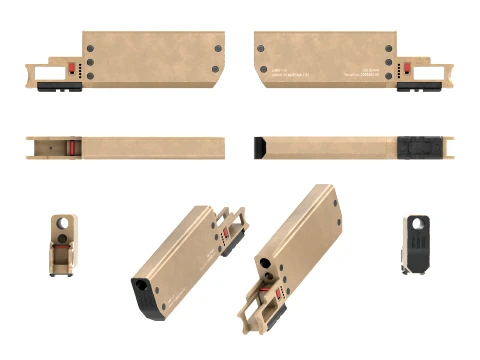 Fischer Development Suppressor for Glock 19 Gen5 FDE 3D Model