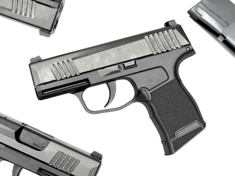 Compact Tactical Pistol 3D Model