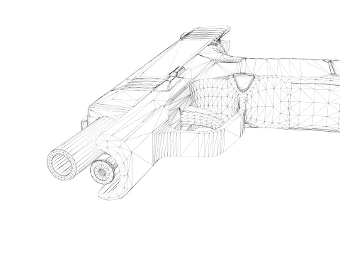 Compact Tactical Pistol 3D Model