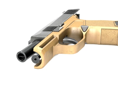 Compact Tactical Pistol FDE 3D Model